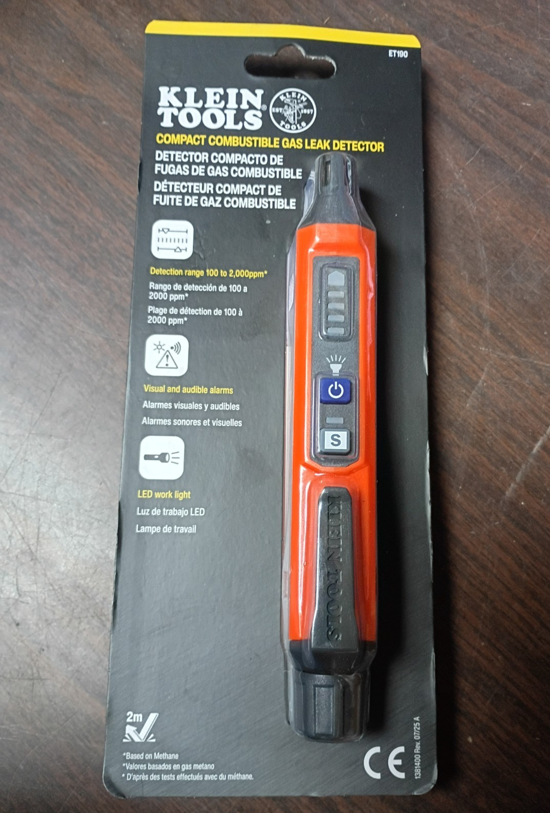 KLEIN TOOLS ET190 COMPACT COMBUSTIBLE GAS LEAK DETECTOR 50 – 2000 ppm NEW