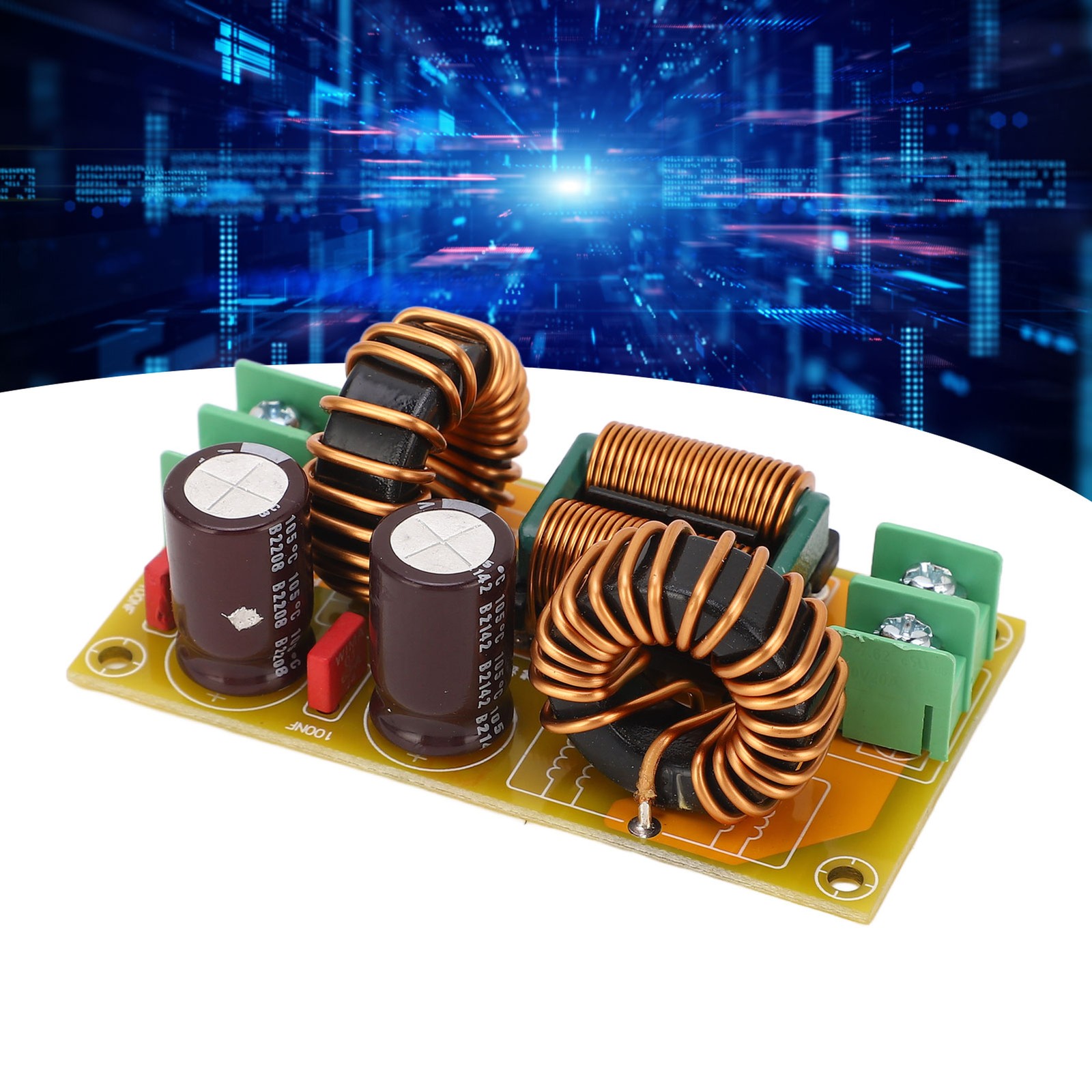EMI Filter 20A DC Power Supply Filter Board LC Noise Suppressor Passive Fit