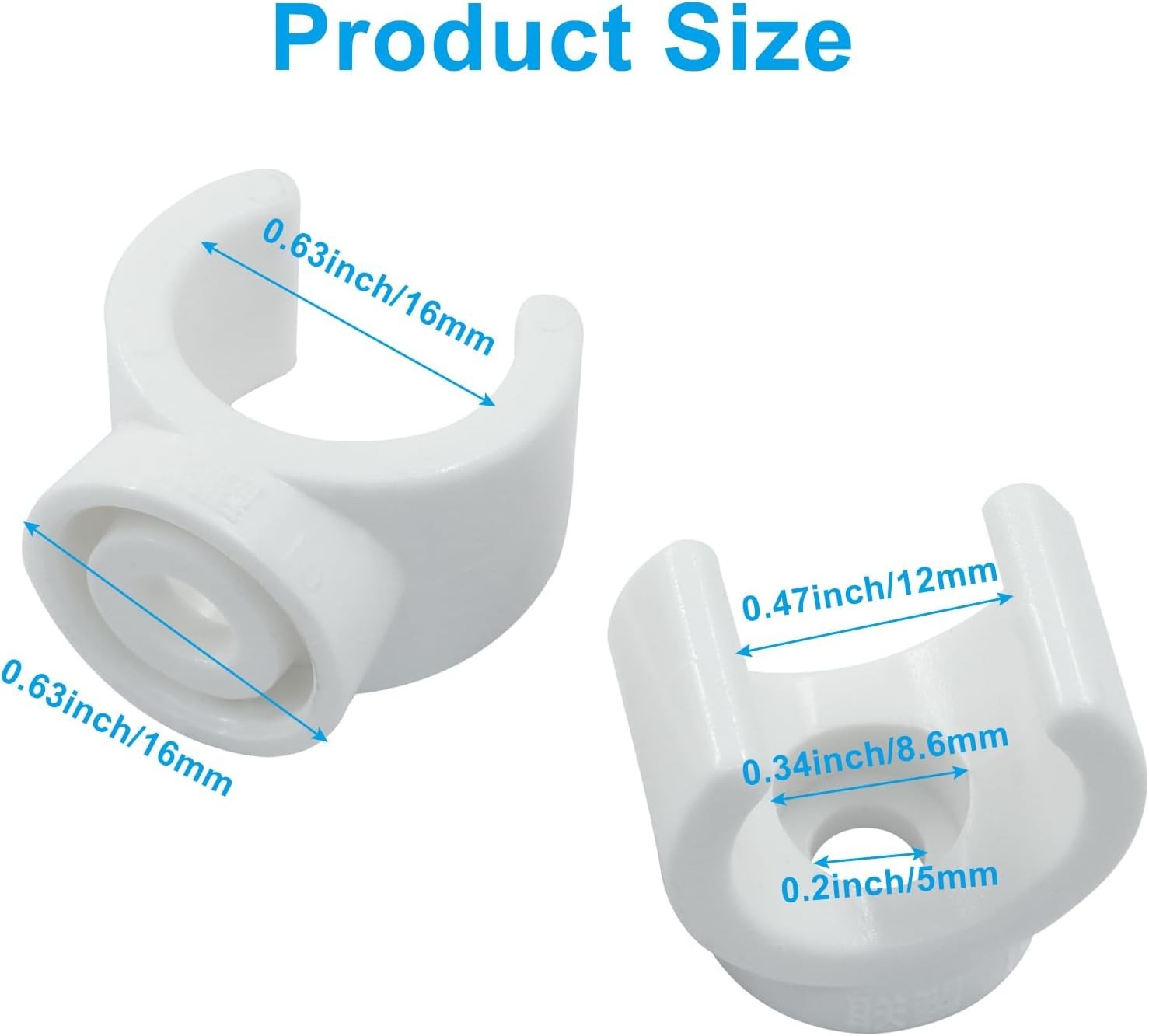 50 Pack 1/2 Inch Pipe Clamp – Plastic PEX Clips & Pipe Hangers for Secure PEX Tu