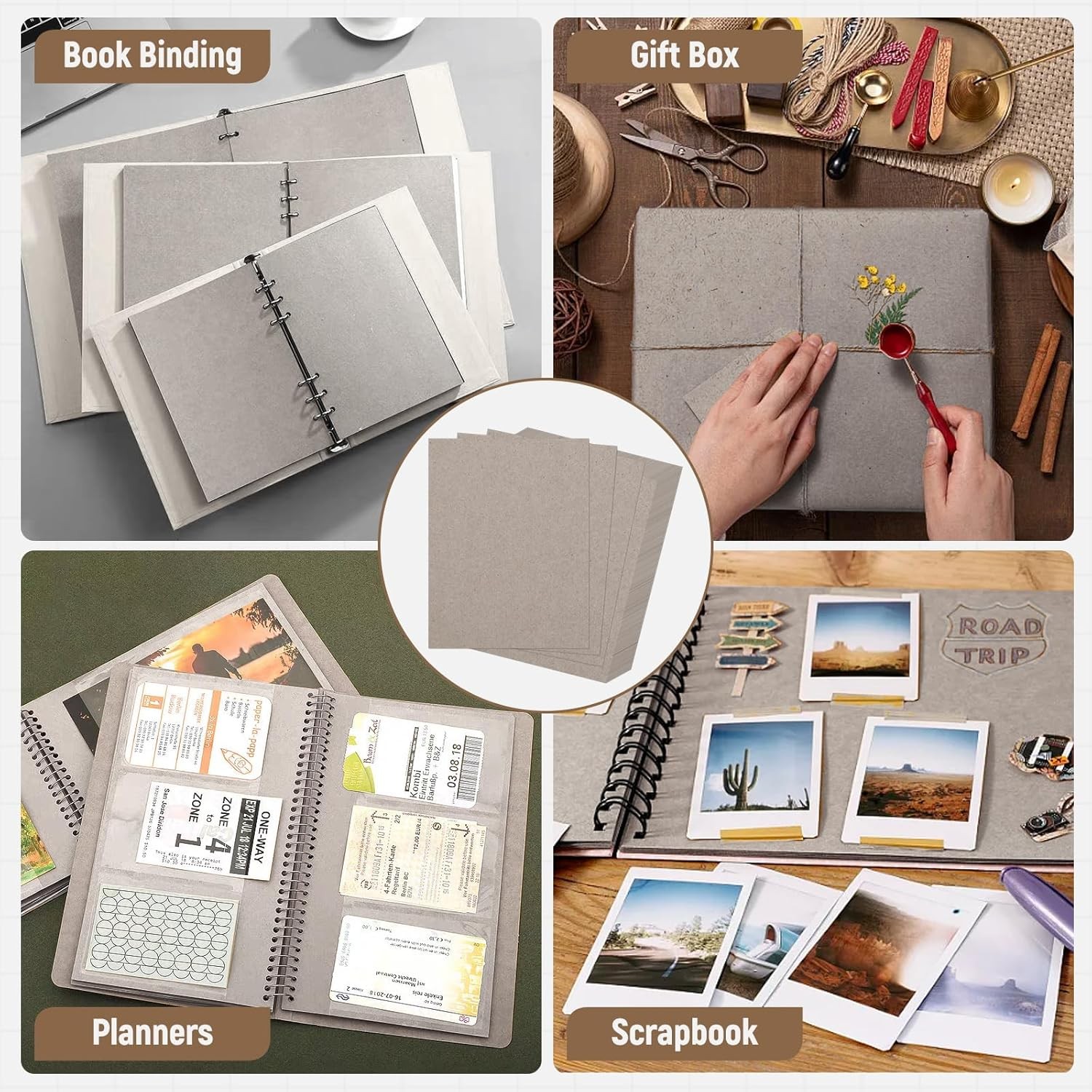 20 Pcs Book Board, Binder Board, Cover Board, Heavy Duty Chipboard for Book