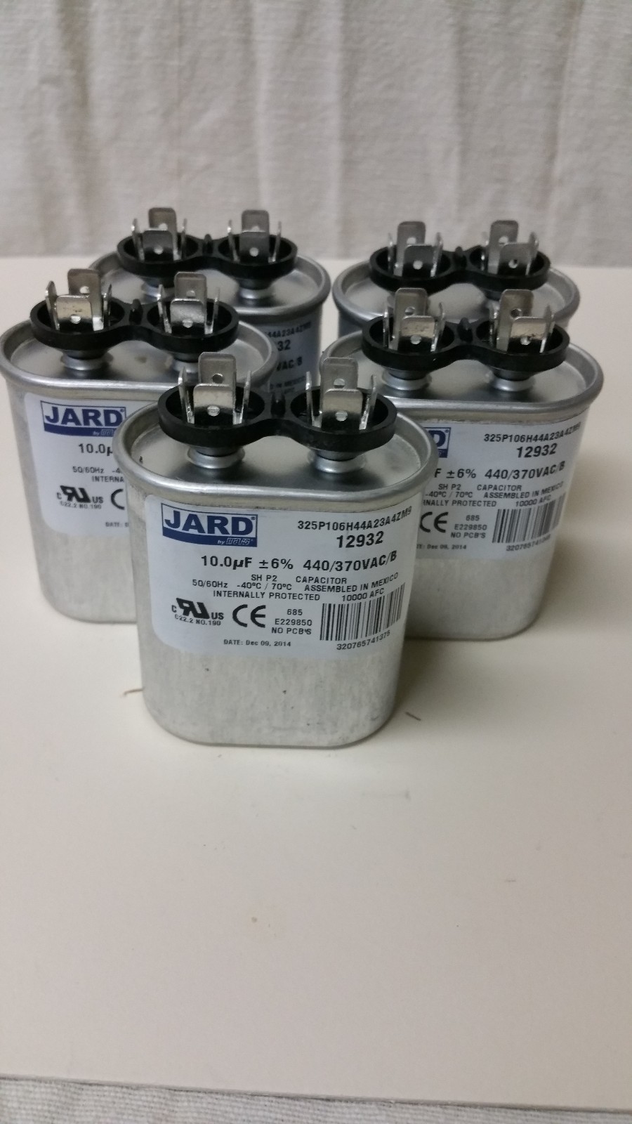 Lot 5 – Run Capacitor 10 uf/MFD 370V 440V HVAC Motors