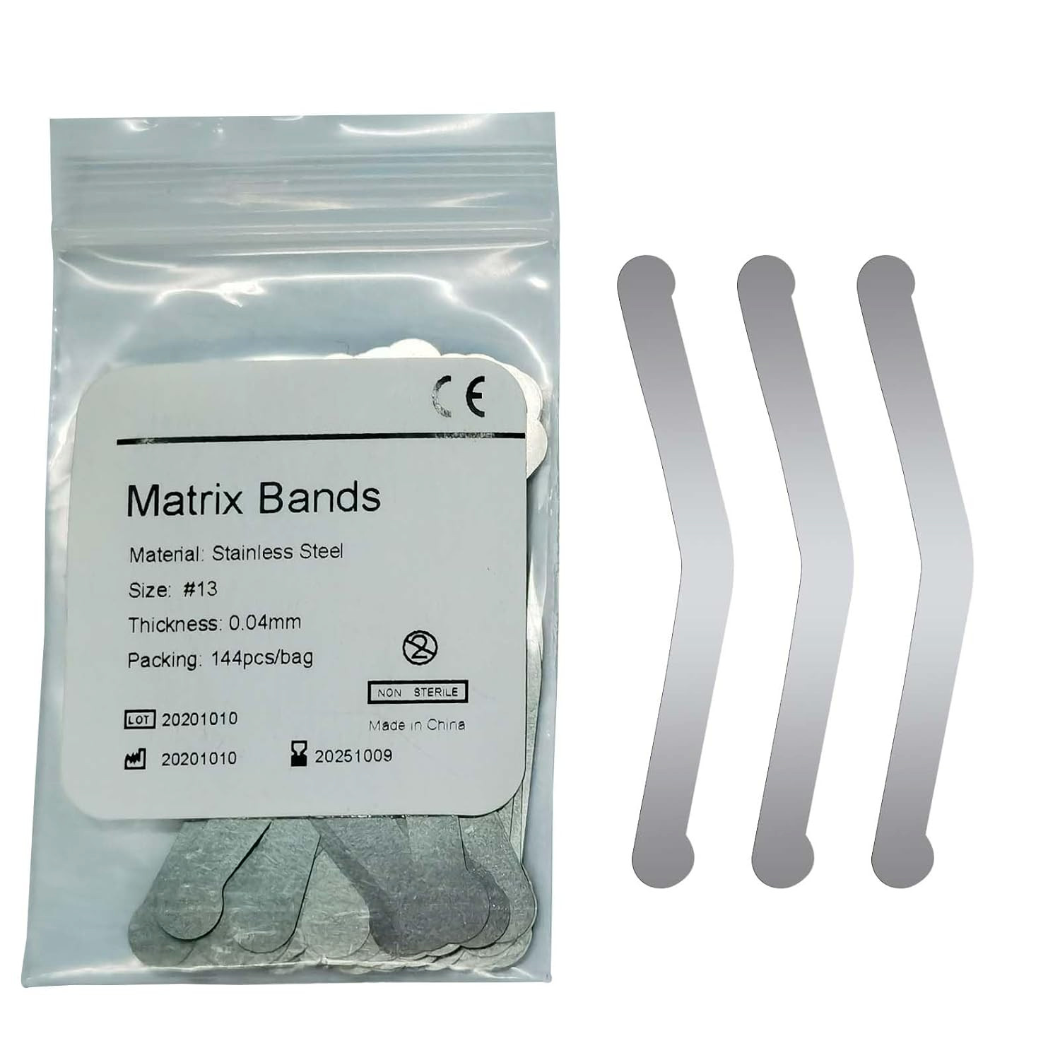 144 Pcs Dental Autoclavable Universal Stainless Steel Matrix Bands Tofflemire