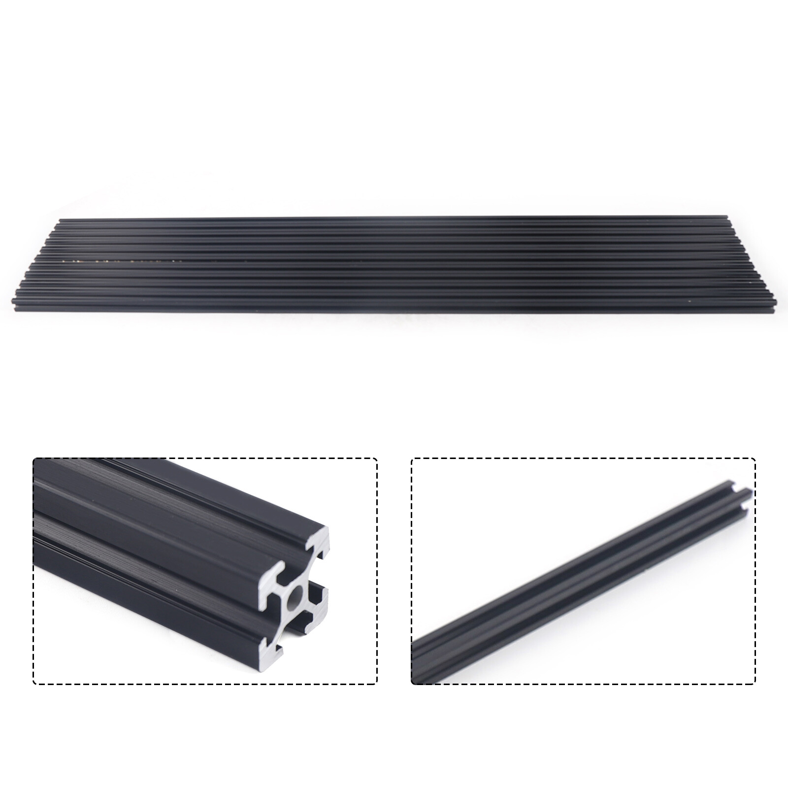20*20*1000mm 2020 T-Slot Aluminum Extrusion For CNC 3D Printer Black 10 Packs US