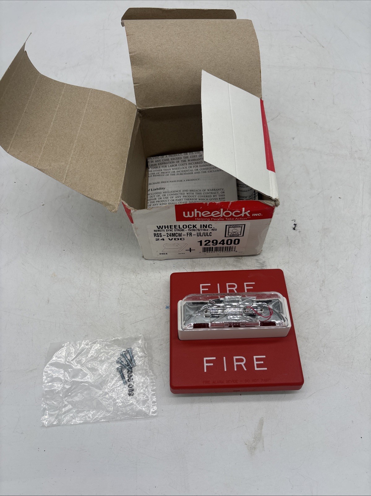 Cooper Wheelock RSS-24MCW-FR Fire Strobe 15/30/75/110 24VDC 129400 Alarm