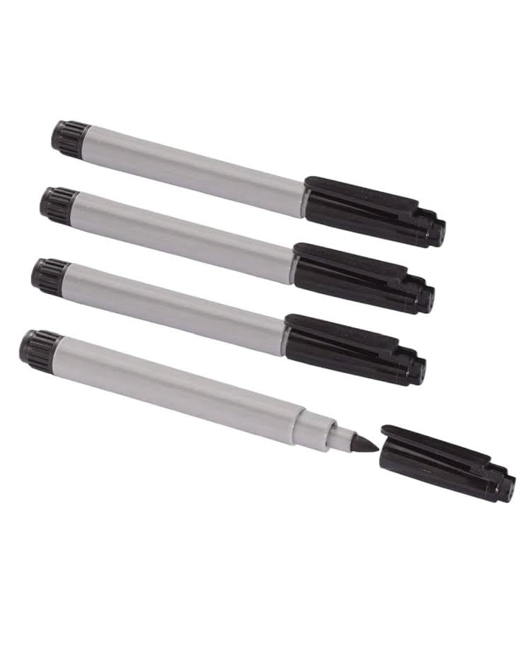 Cadie Freezer Black Permanent Markers Fast Drying Waterproof Marker 4 Pack
