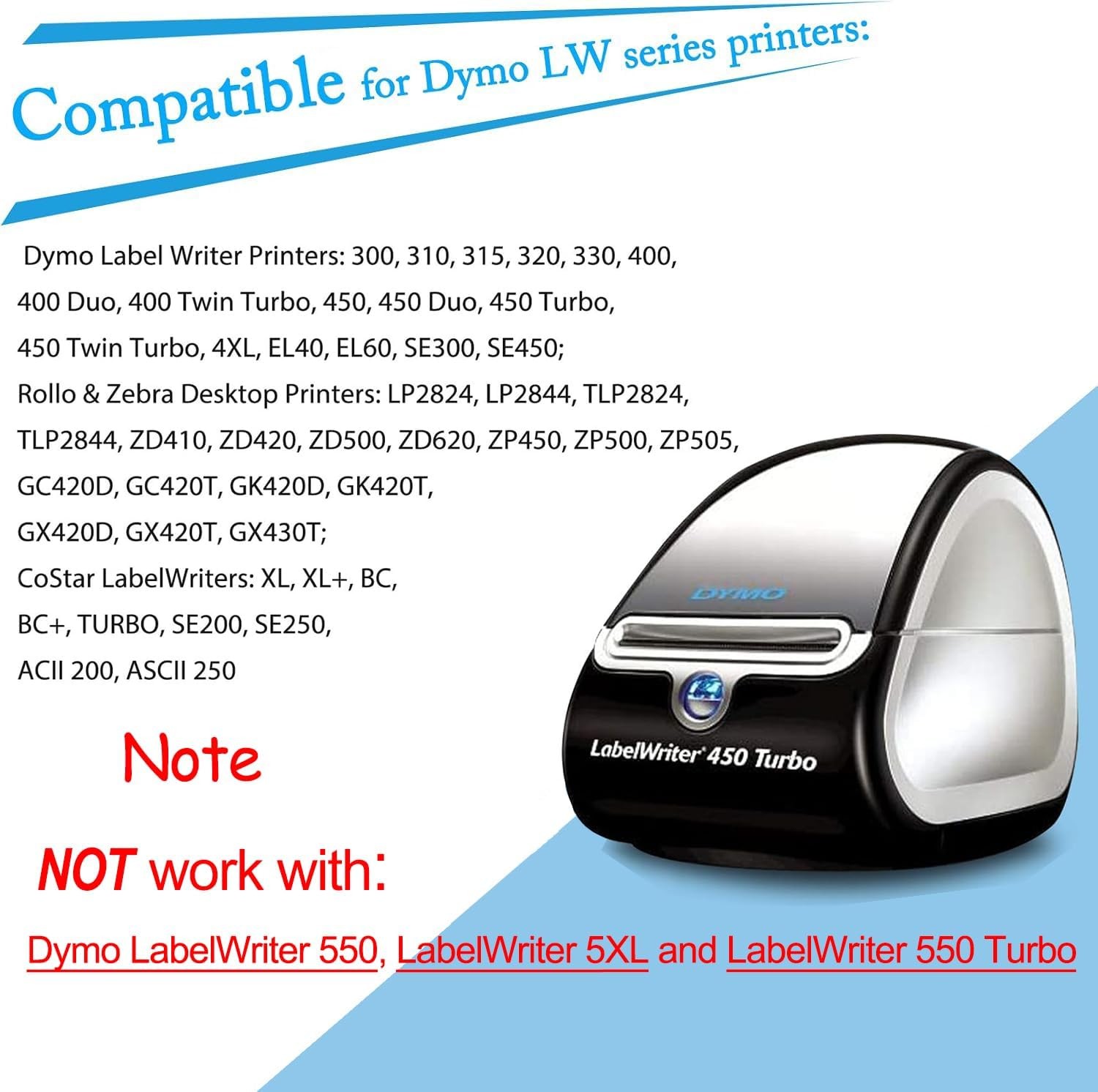 Barcode Labels 30334 (2-1/4″ x 1-1/4″) Compatible with DYMO Labelwriter 450 4XL