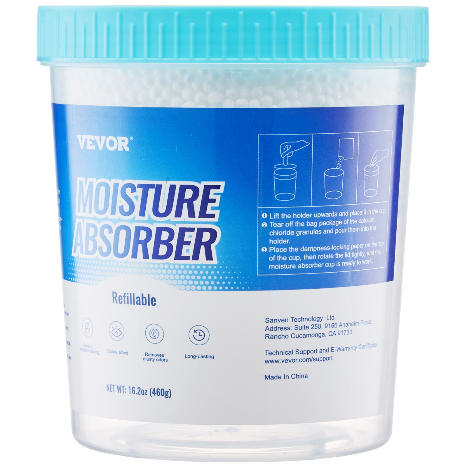 VEVOR Moisture Absorber Bucket 2 Pack 16.2 oz with Visible Effect Fragrance Free