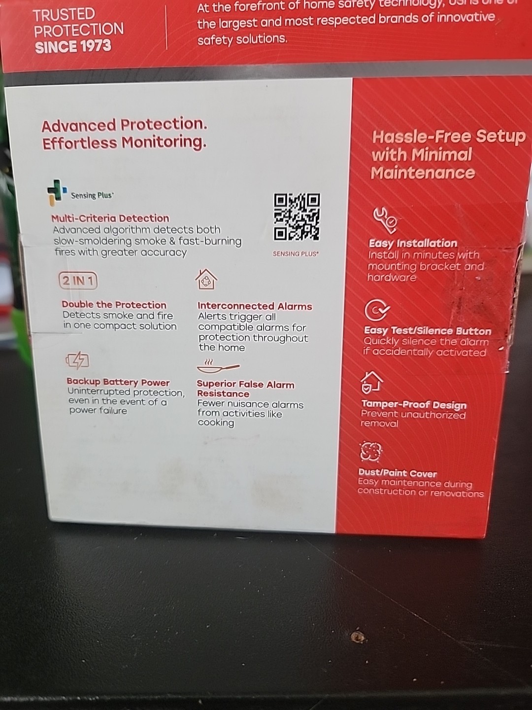Universal Security Instruments Hardwired & 1-Year Battery Backup Smoke Detector