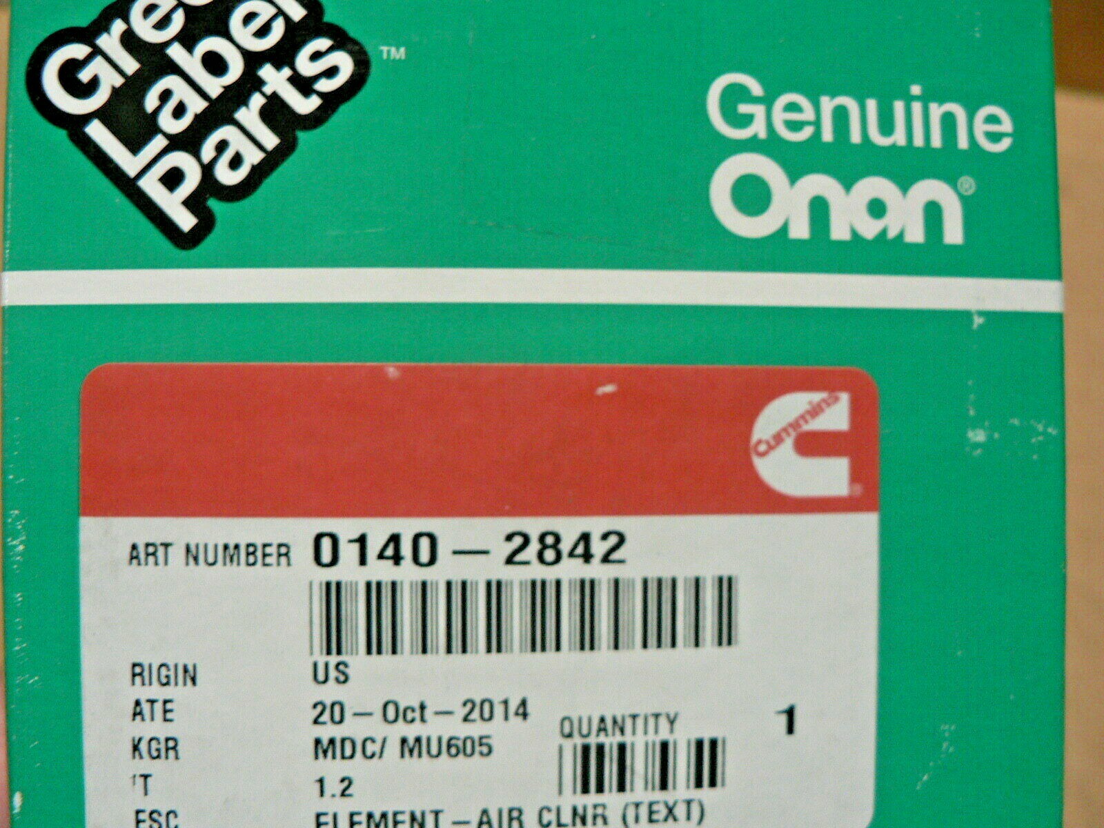 ONAN 140-2842 Kubota B4200D L2800DTF L2800DTR L2800FF L2800FR L2900DT AF1658K