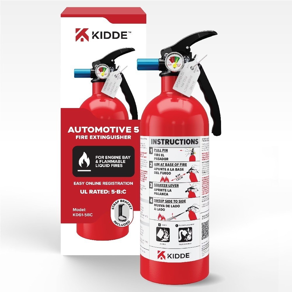 Single-Use Dry Chemical Fire Extinguisher 5BC for Car Truck Vehicle with Strap