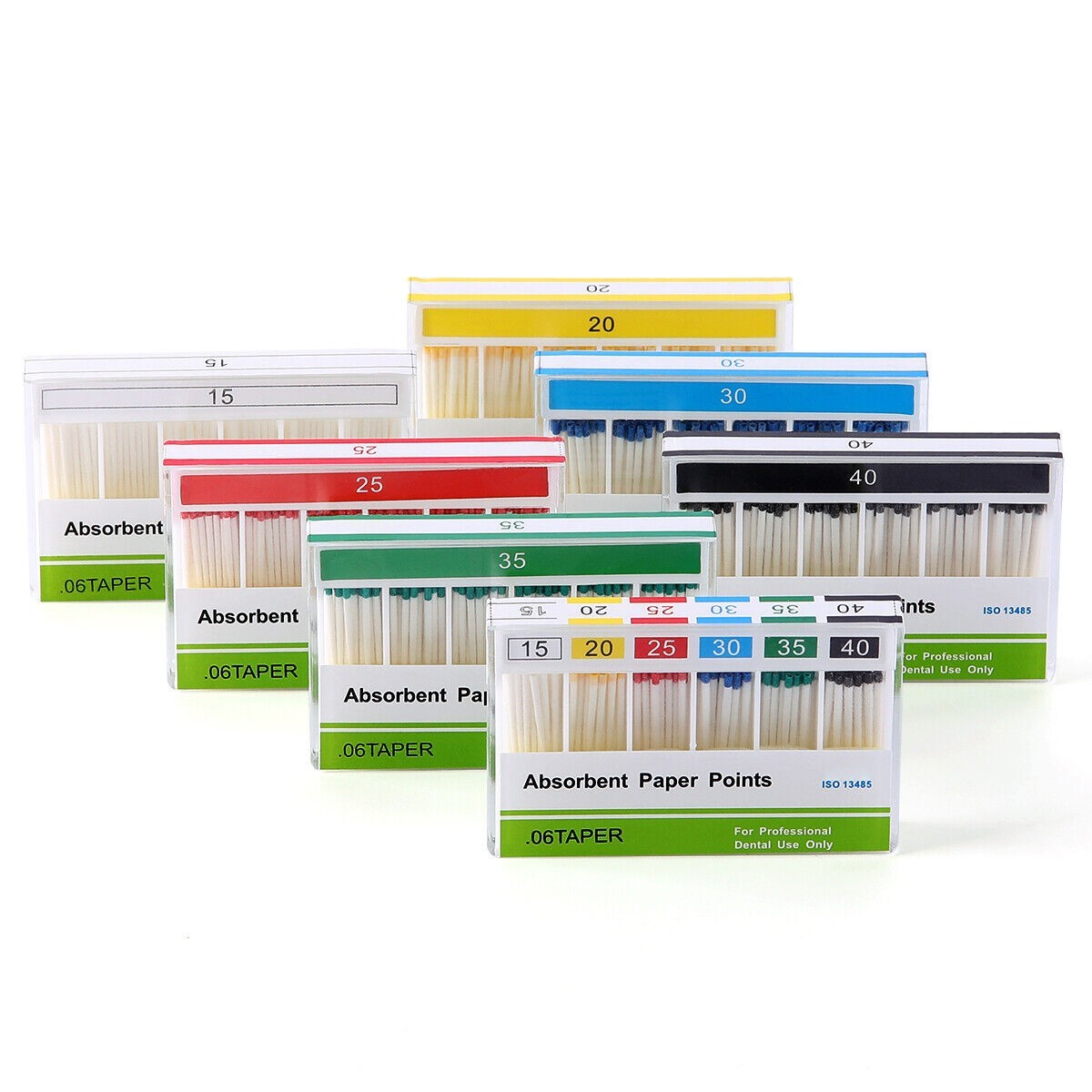 Dental Endodontic Root Canal Absorbent Paper Points Taper 0.04/0.06/0.02 #15-40