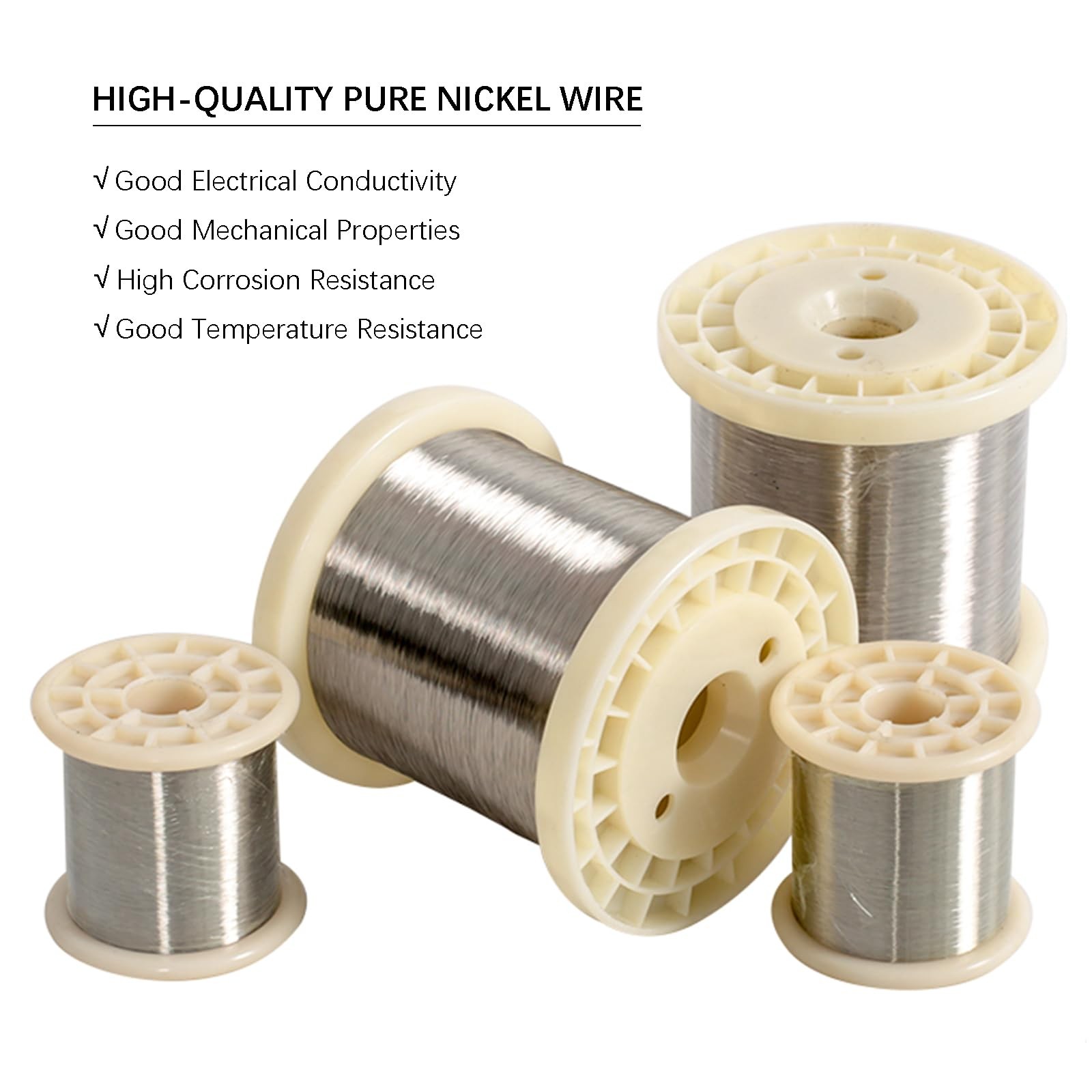 Surprecision Pure Nickel Wire Diameter 0.5mm Length 10m/32.81ft, 99.9% Purity