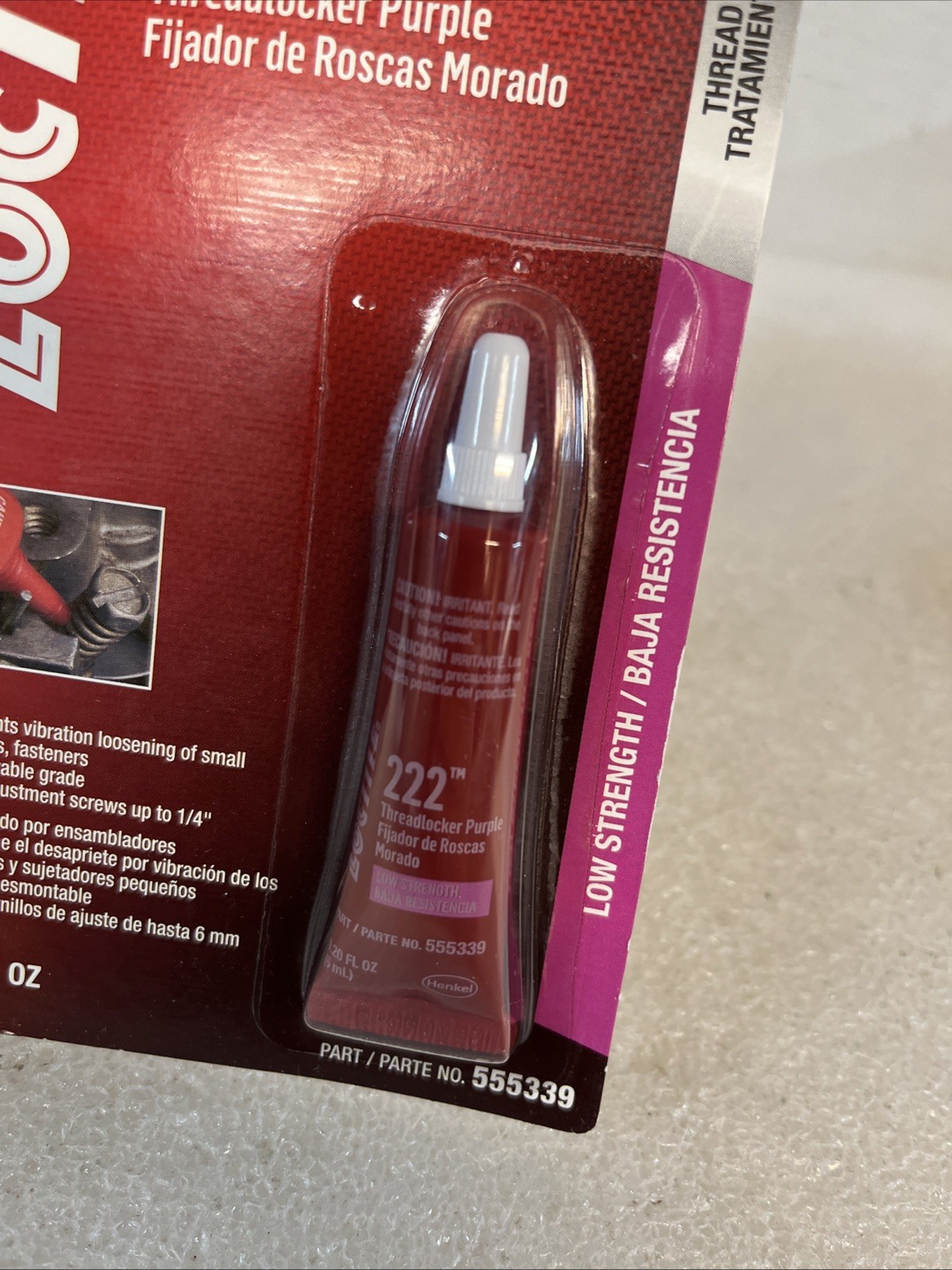 Loctite 222 Threadlocker Purple Low Strength .20oz 555339 Lot Of 3 Tubes New