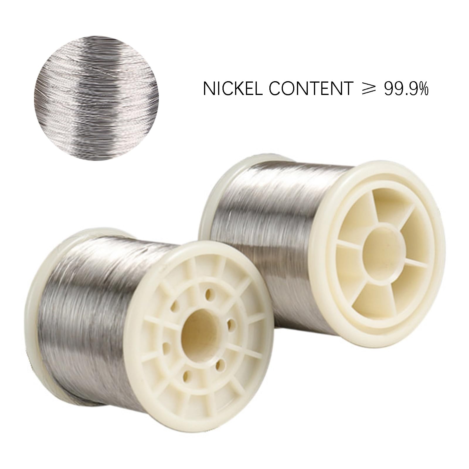 Surprecision Pure Nickel Wire Diameter 0.5mm Length 10m/32.81ft, 99.9% Purity