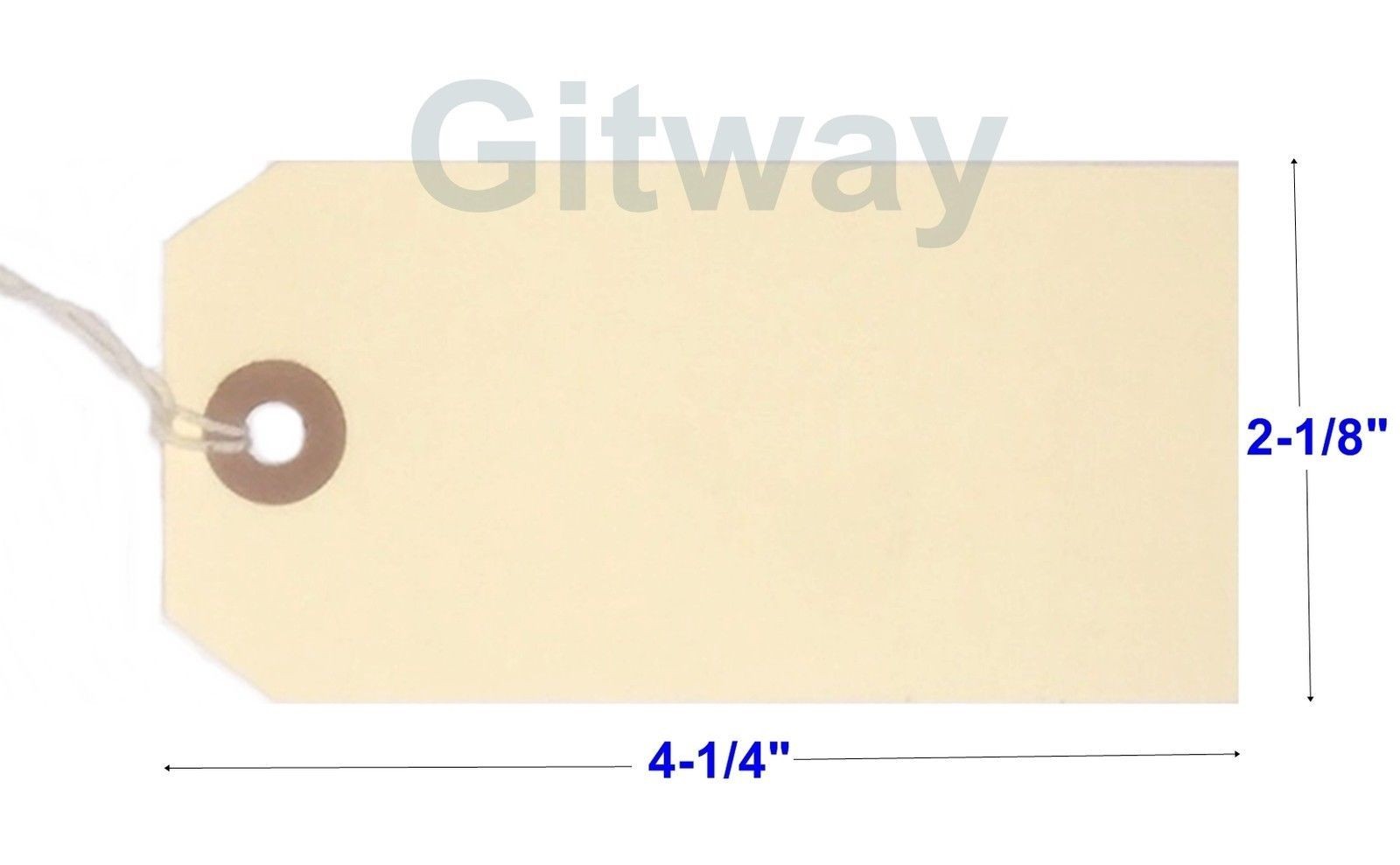 1000- 4 1/4″ x 2 1/8″ Size 4 Manila Inventory Shipping Hang Tags with String
