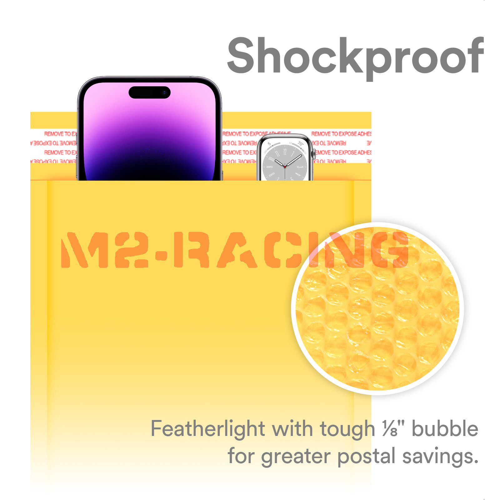 #00 5″x8″ (13cm x 21cm) Yellow Kraft Bubble Mailer Mailing Shipping Envelope Bag