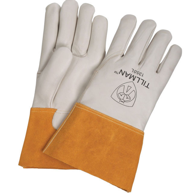 2 PR Tillman 1350 Pearl Top Grain Cowhide MIG Welders Work Gloves 4″ Cuff XS-2X