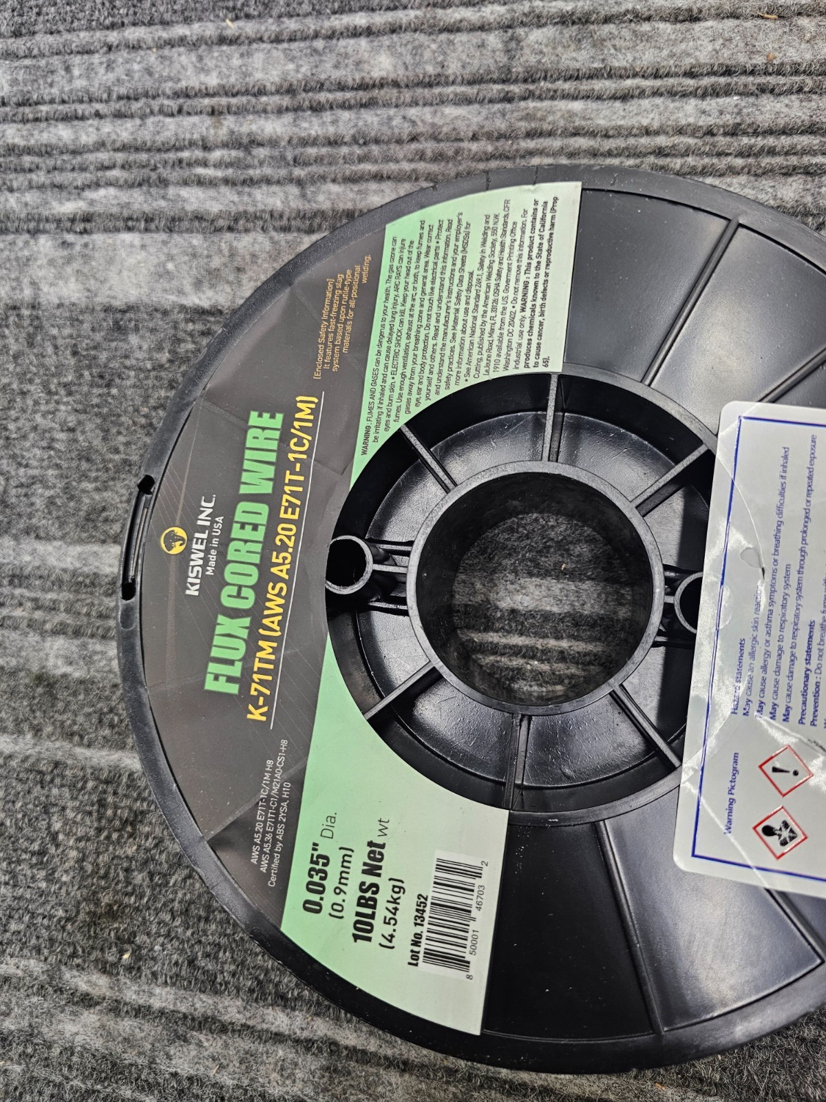 Kiswel K-71TM Flux Cored Welding Wire 0.035in 10lb Spool AWS E71T-1C/1M