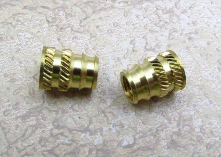 QTY (50) DODGE Size 10-32 Brass Heat Set Inserts For Plastic 3D Printing Metal
