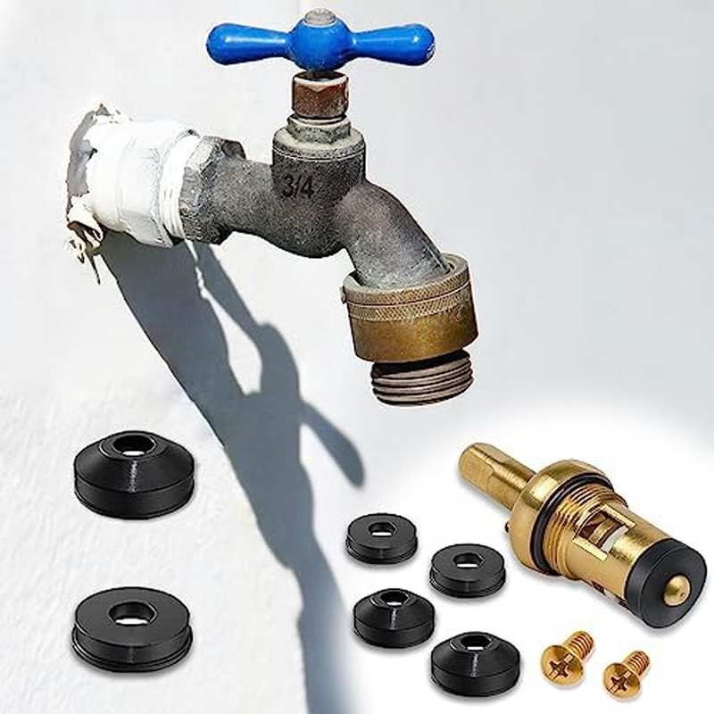 106 PCS Faucet Washer Assortment Kit with Assorted Flat and Beveled Rubber Washe