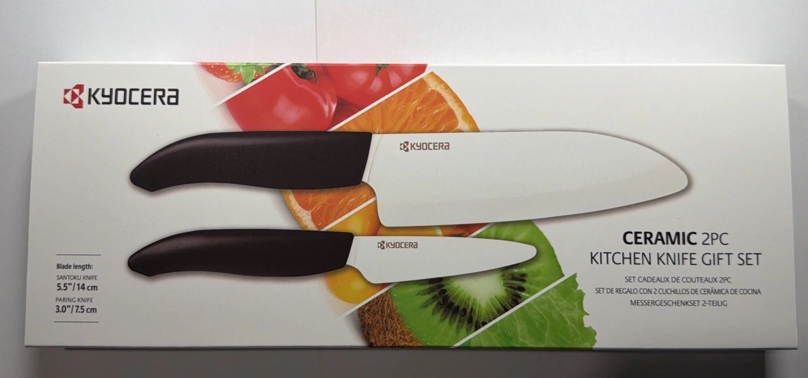 Kyocera Ceramic 2PC Kitchen Knife Gift Set New Sealed (5.5″+3.0″) Free Shipping
