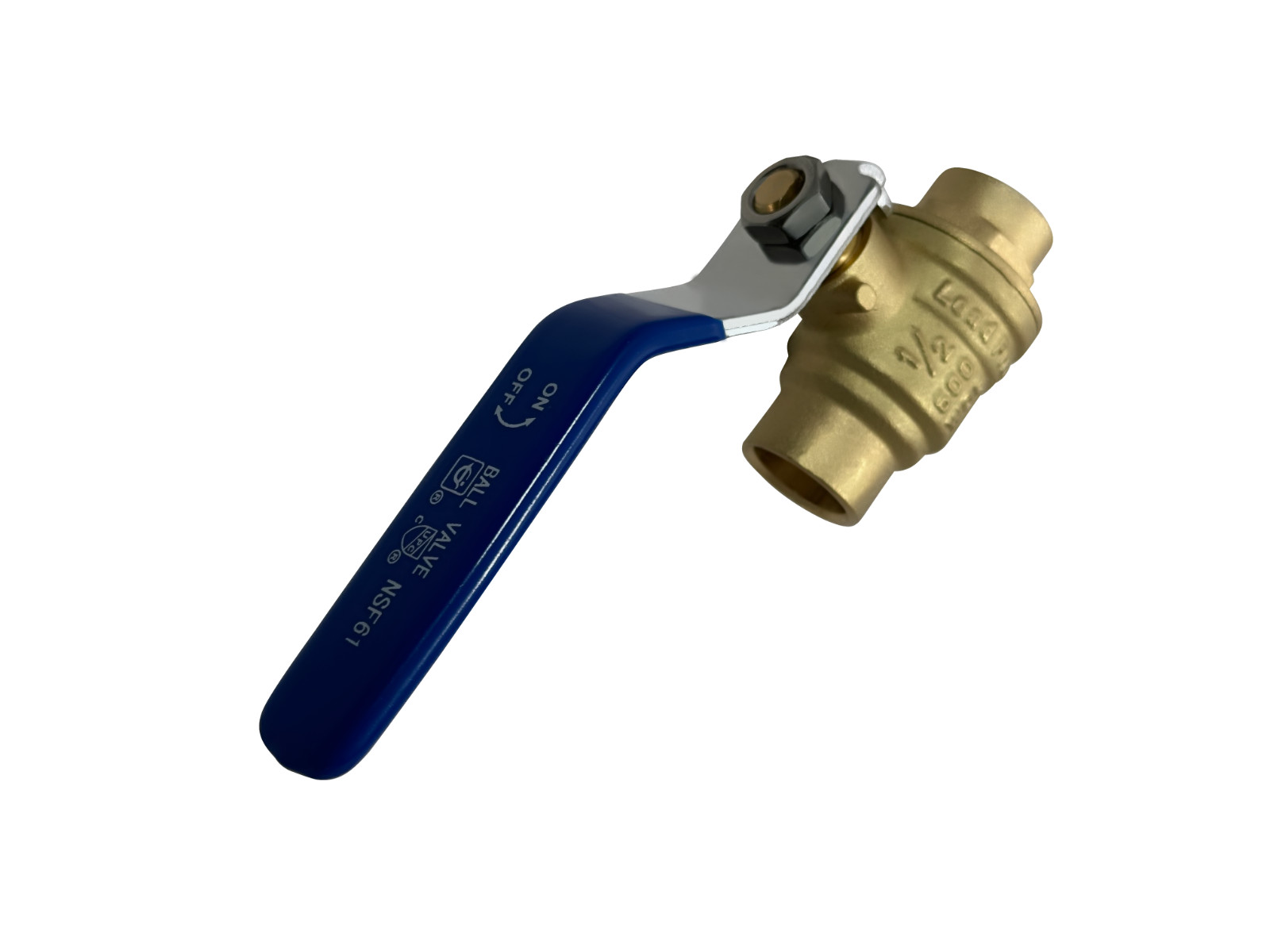 10 PCS. 1/2″ SWEAT BALL VALVE, FULL PORT, LEAD FREE BRASS, 600 PSI WATER OIL GAS