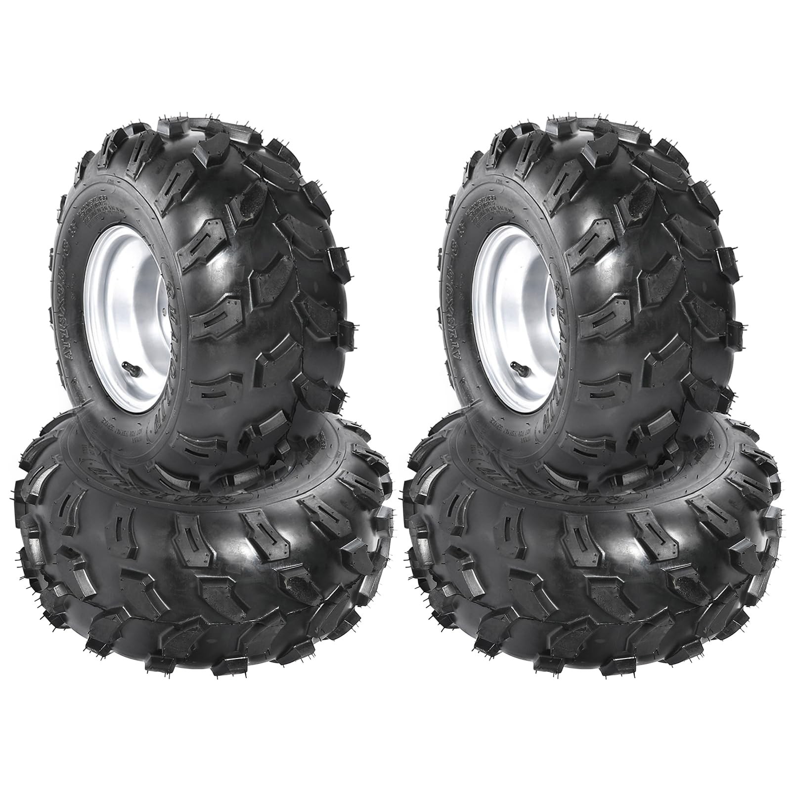 18×9.5-8 ATV Tire Rim 4 Lug 110mm for Go Kart UTV Mini Bike Golf Cart Lawn Mower
