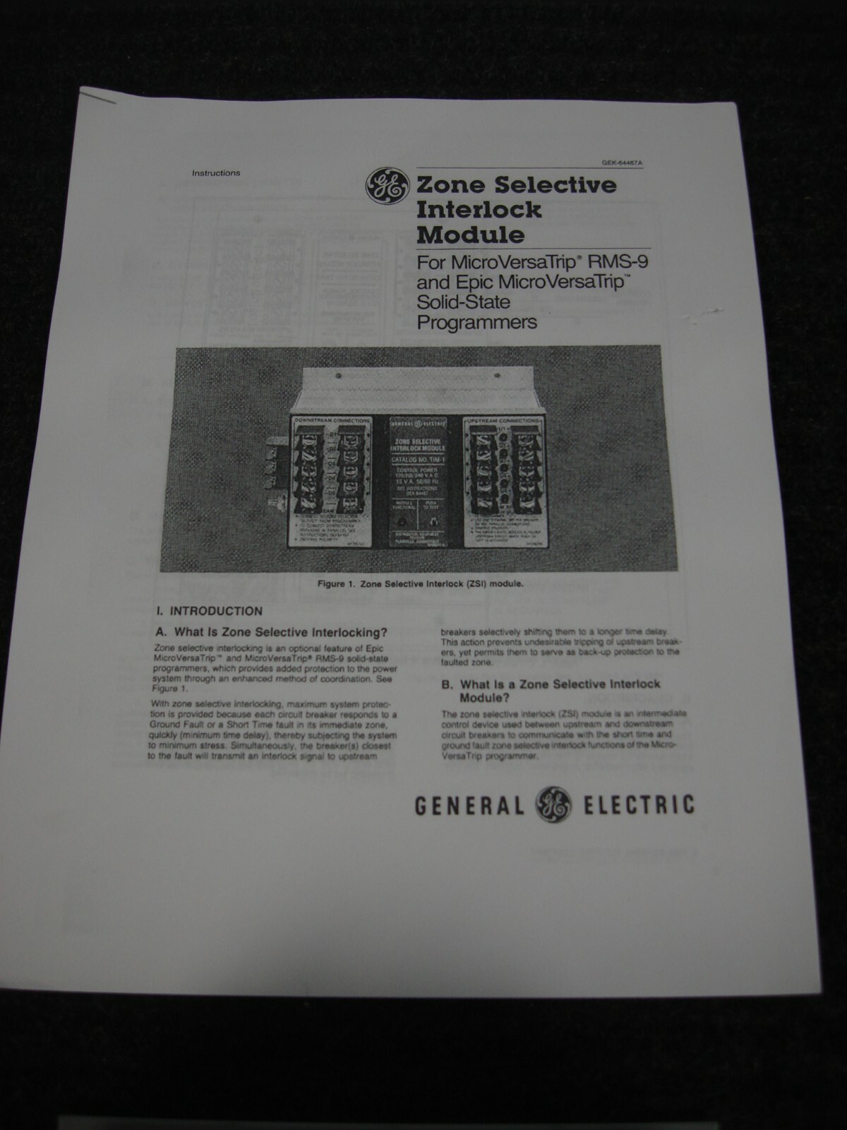 GE ZONE SELECTIVE INTERLOCK MODULE DEVICE TIM-1