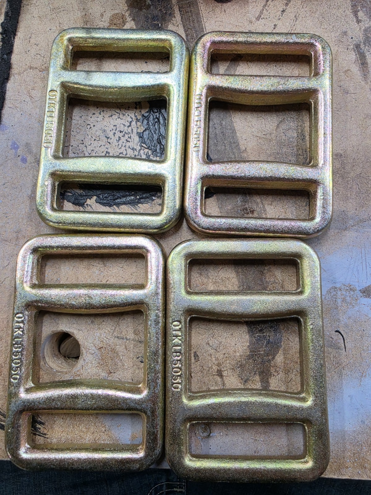 Steel One Way Strap Lashing Buckles Lot Of 4