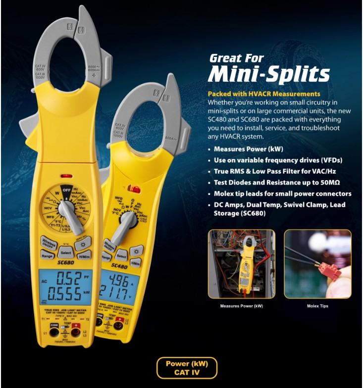 Clamp Meter with Rotatable Dial and LED Flashlight, Now Available.