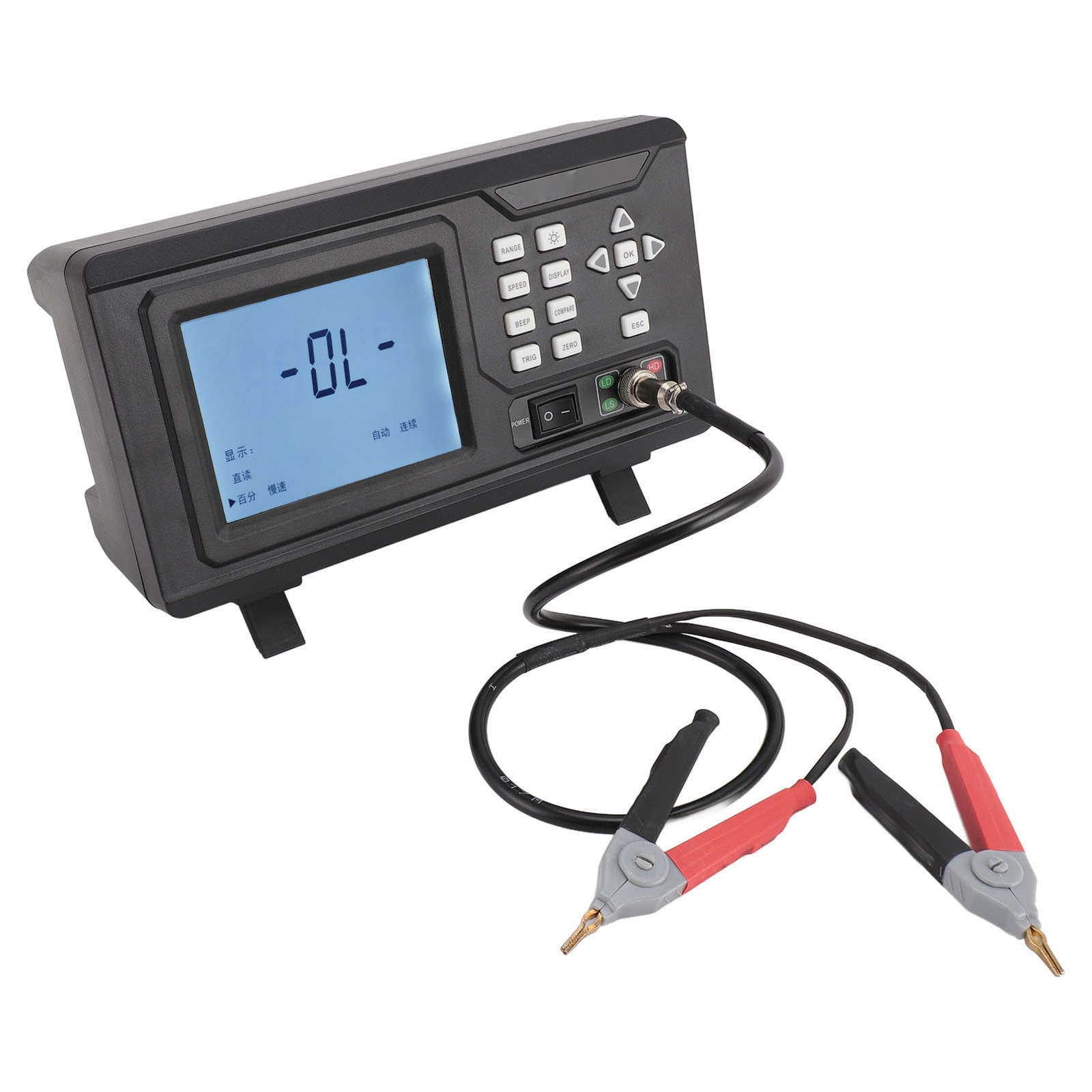 Resistance Tester 10uΩ To 2MΩ LCD Display Portable Low Resistance Milliohm