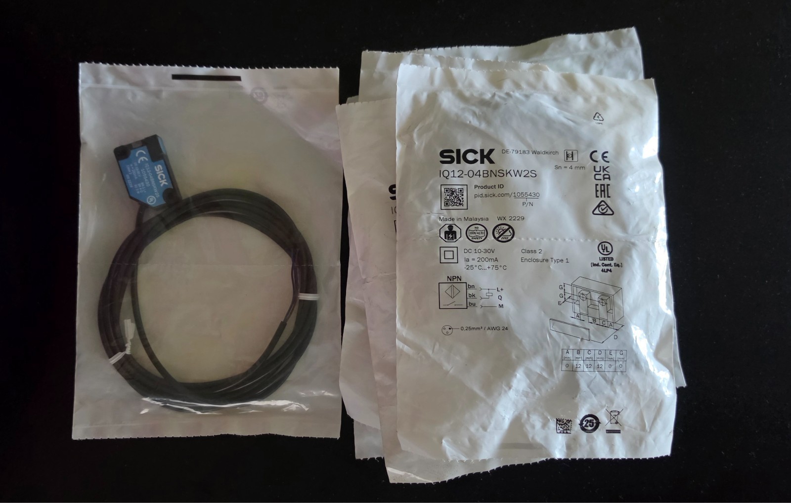 Lot of 6 SICK IQ12-04BNSKW2S Inductive Proximity Sensor 1055430 New Sealed