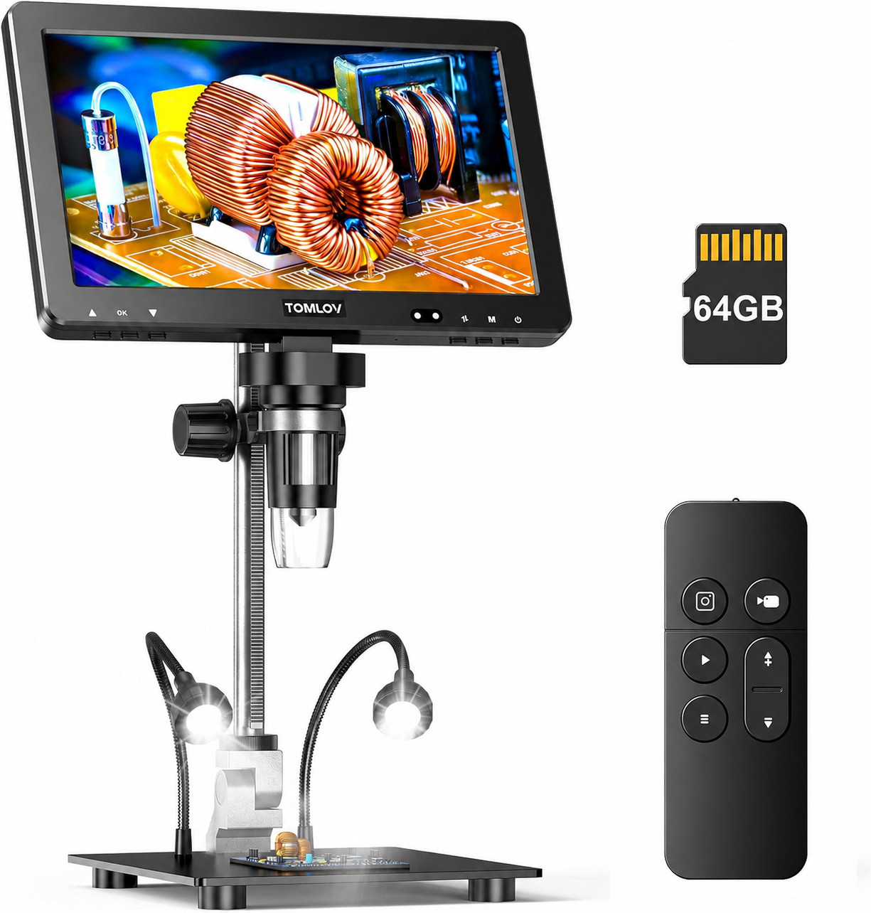 TOMLOV 10.1 Inches Digital Microscope – Model: DM9 Max, 64GB