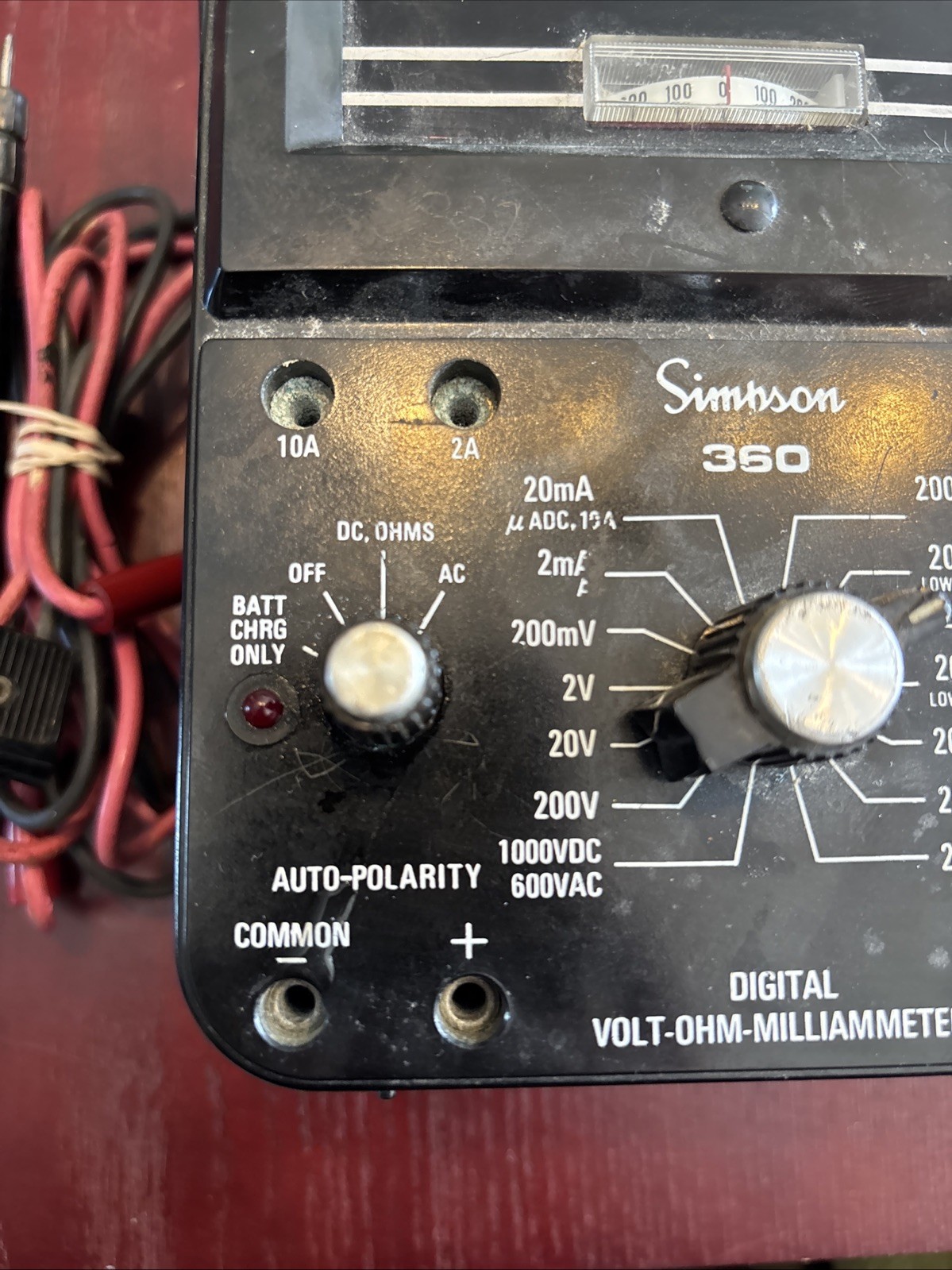 Vintage Simpson 360-2 1970s Digital Volt-Ohm-Milliammeter Instrument RARE!Tested