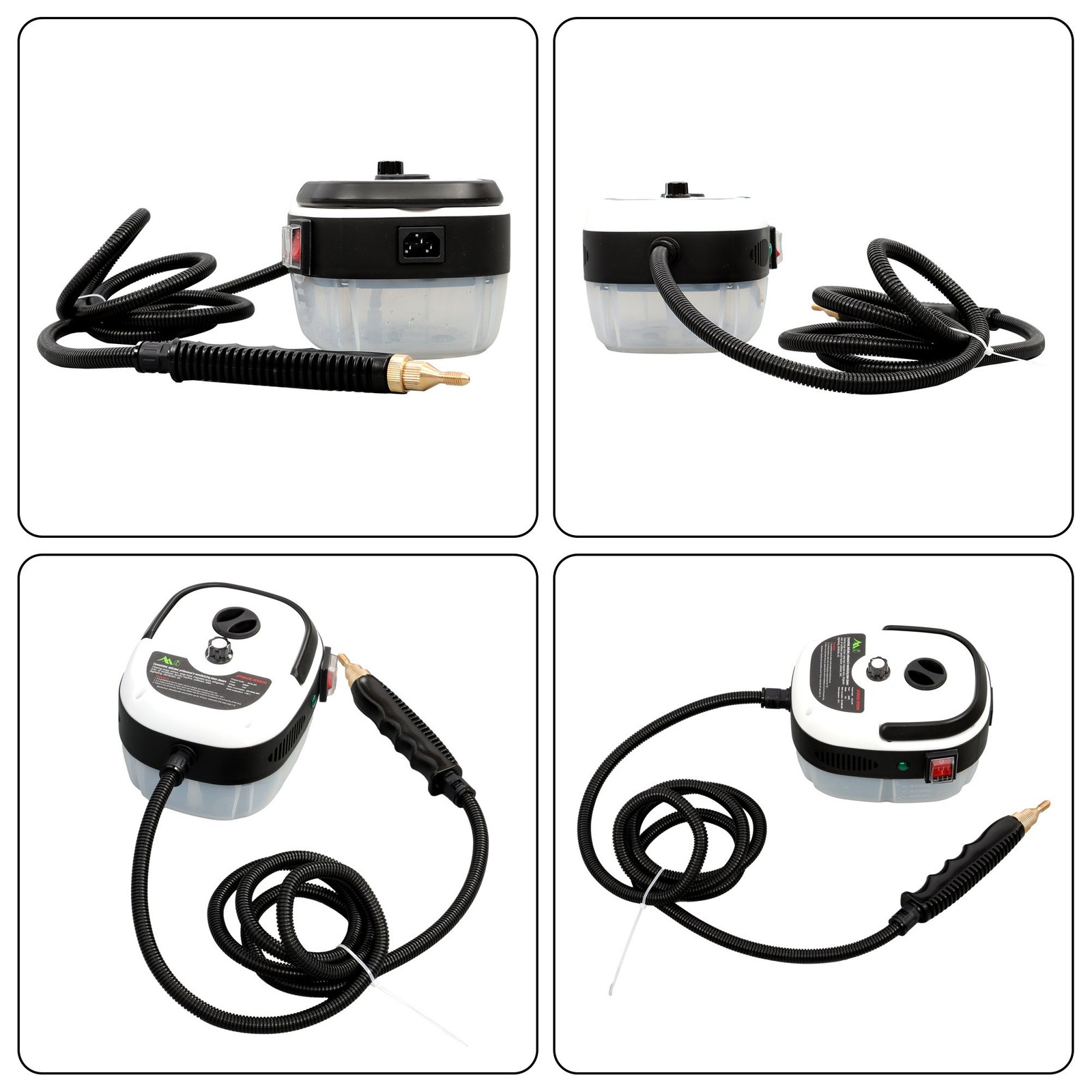 Heavy Pressure Steam Cleaner 2500W 1000ml Tank for Grill&Patio Furniture White