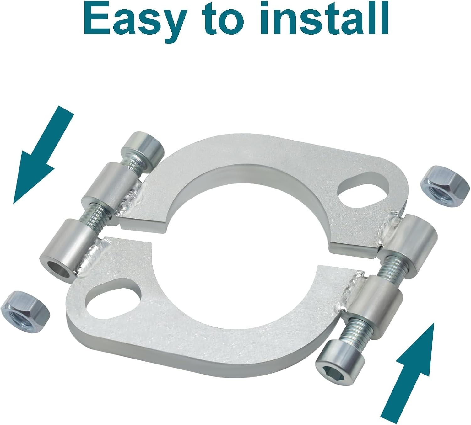 3 Inch Exhaust Flange Repair Kit, 2PCS Split Flanges with 2 Bolts.