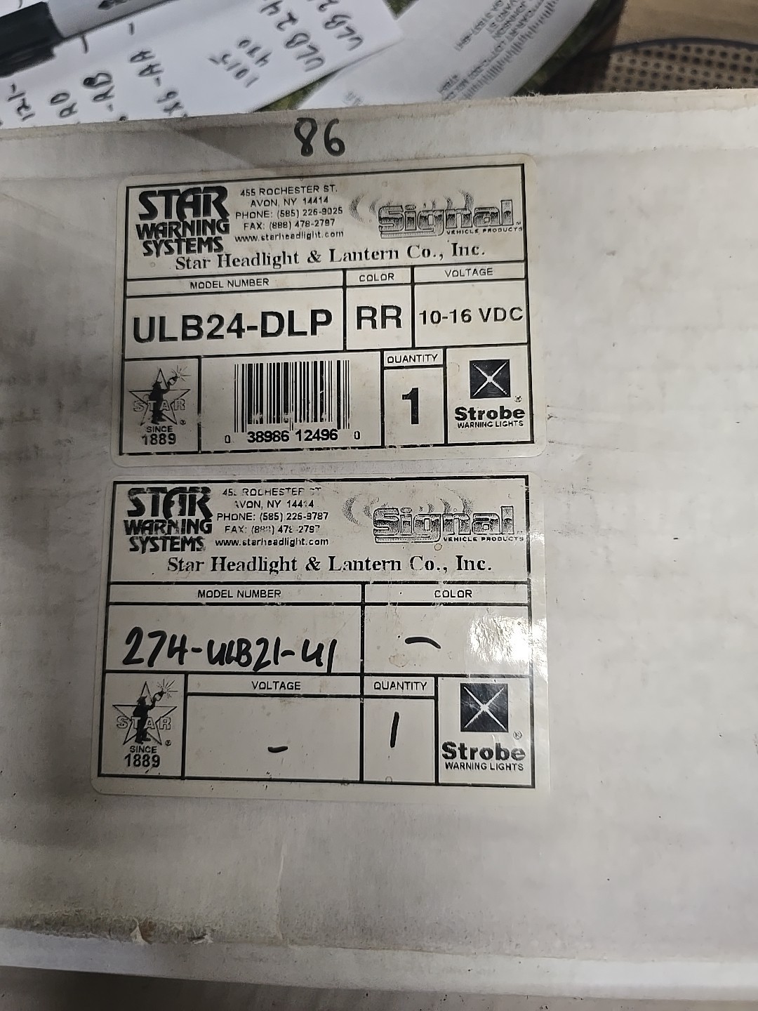 Star Safety ULB24 RR Starburst Visor Lightbar
