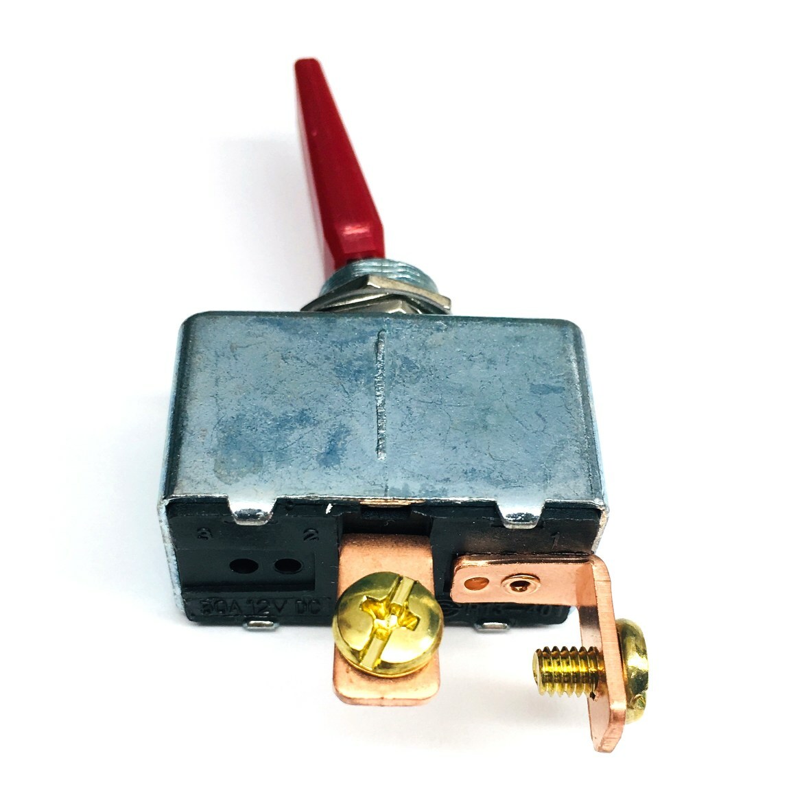 NEW High Current 50 Amp 12-14 Volt DC Automotive SPST Red Toggle On-Off Switch