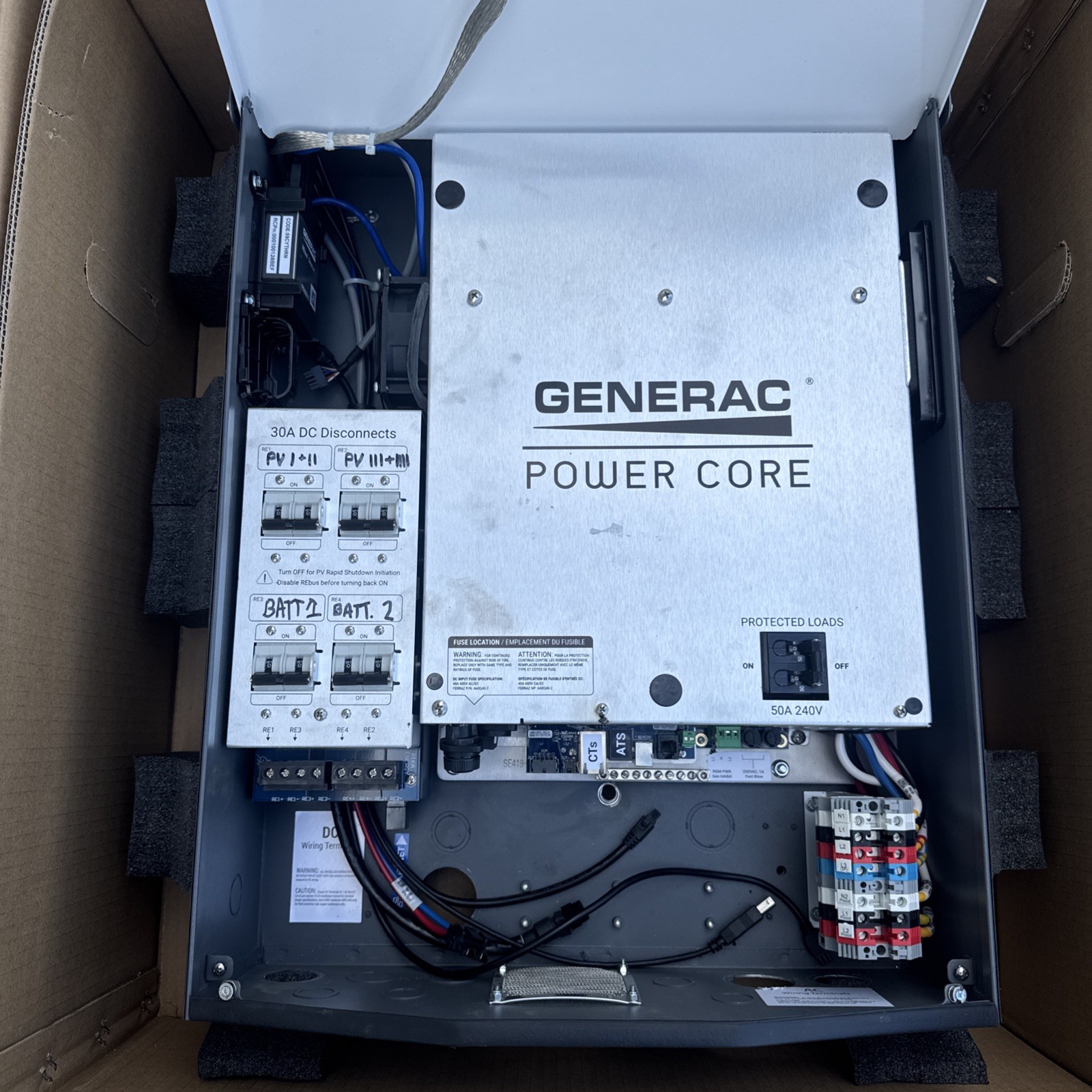 Generac XVT076A03 PWR Single-Phrase Cell Inverter 7.6kW 120/240V For Parts/Rep