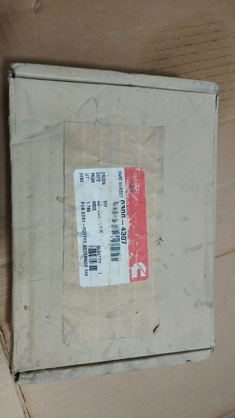 NEW Genuine Cummins Onan 300-4307 24V Potted Governor PCB Assembly NOS