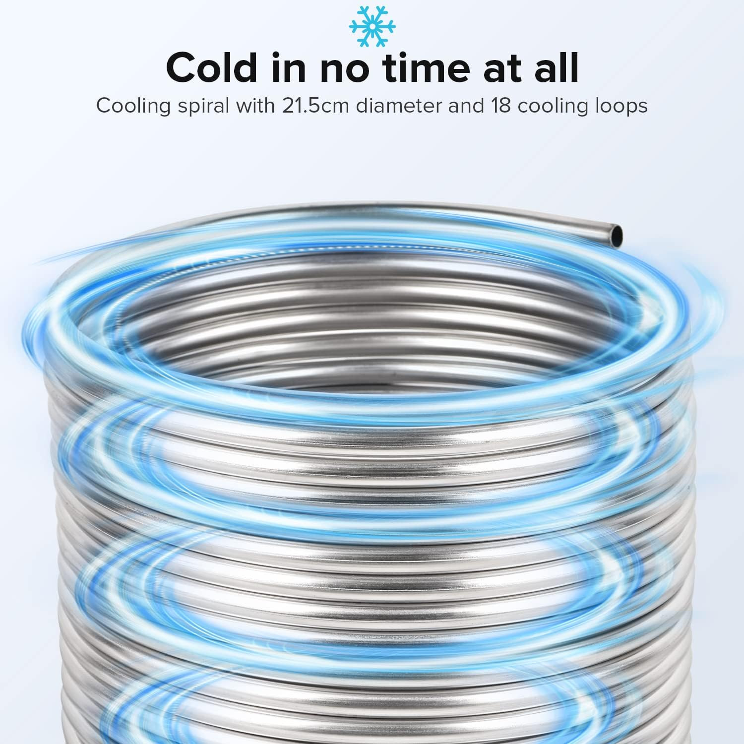 3/8″ X 50Ft 304 Stainless Steel Tubing Coil, Immerson Tubing Coil for Ice Bath W