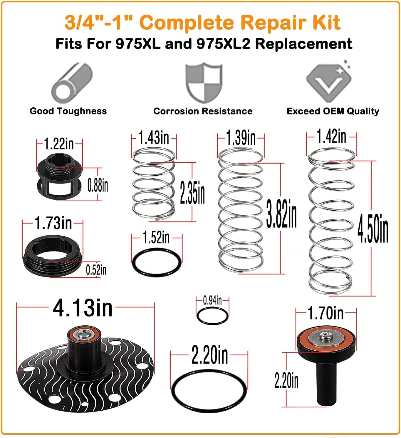 Durable Backflow Repair Kit for Zurn Wilkins 975XL & 975XL2 – Easy Install