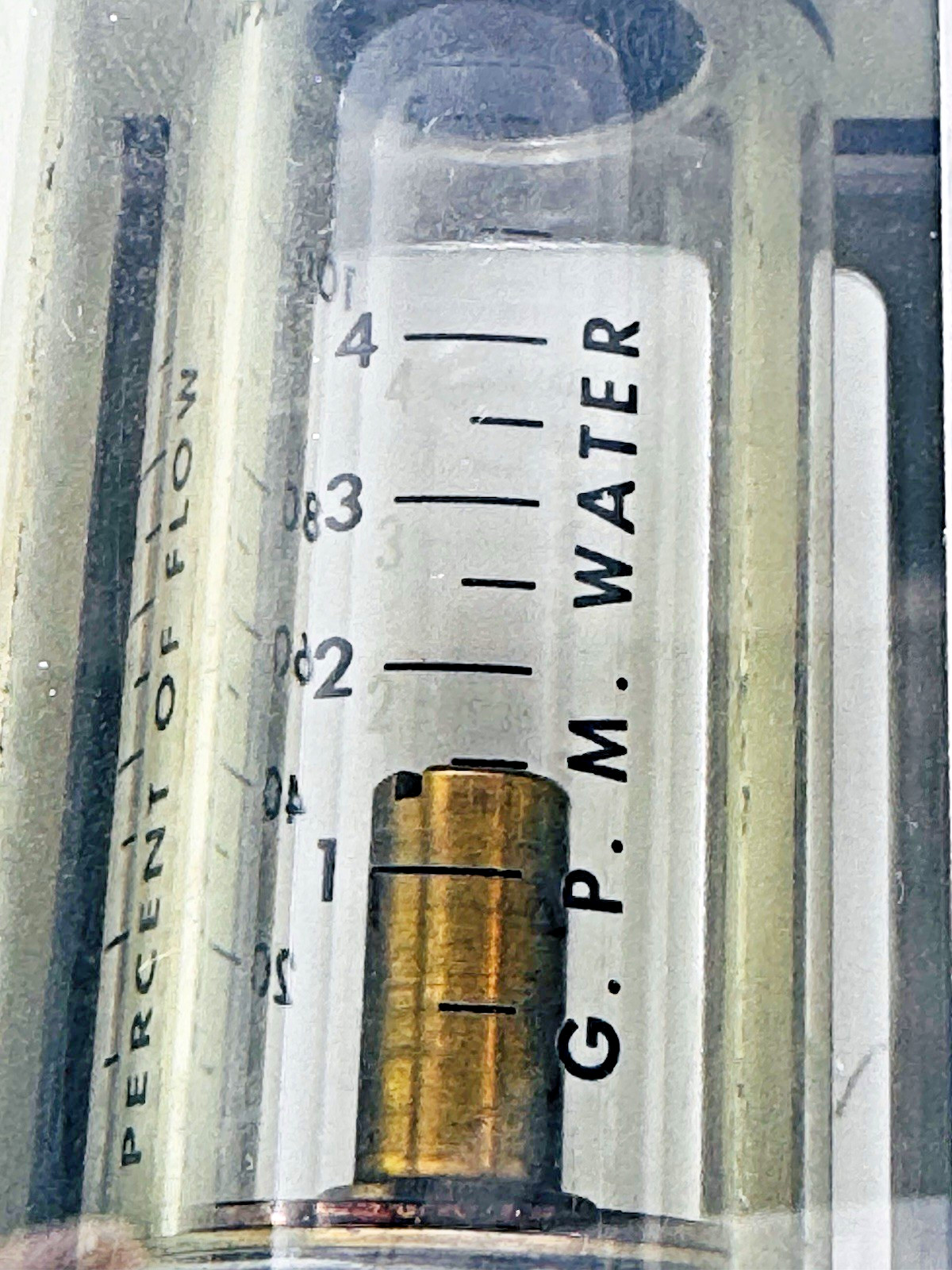 Wallace & Tiernan 5510A01108XX5 Flow Meter 0-5 GPM & Percent of Flow 0-100%