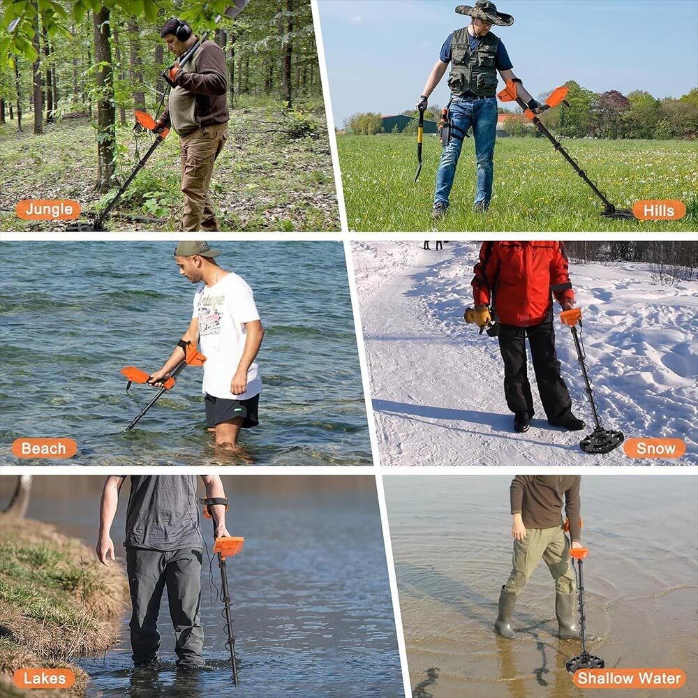 Metal Detector – 5.8KHz,Adjustable Sensitivity,22cm Depth for Coins/Jewelry