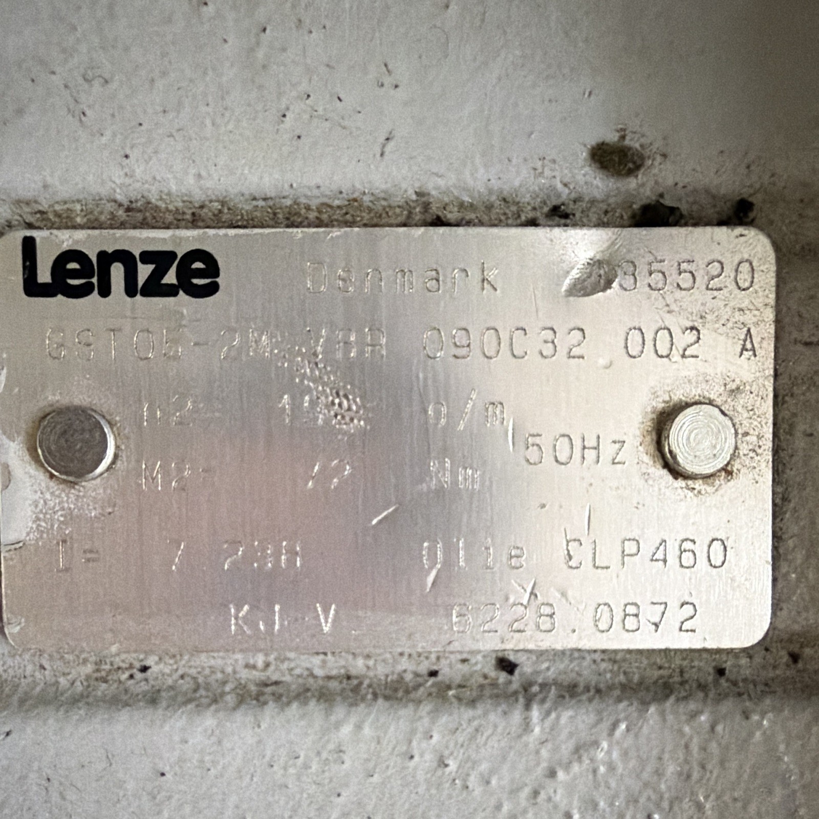 Lenze 3-Phase AC Induction Gearmotor w/ Brake IP55 TEFC 32:1 1.5kW