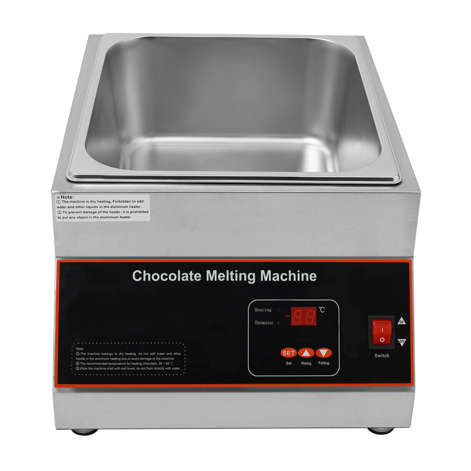 Chocolate Tempering Machine 26.46lbs Chocolate Melting Pot Stainless Steel 500W