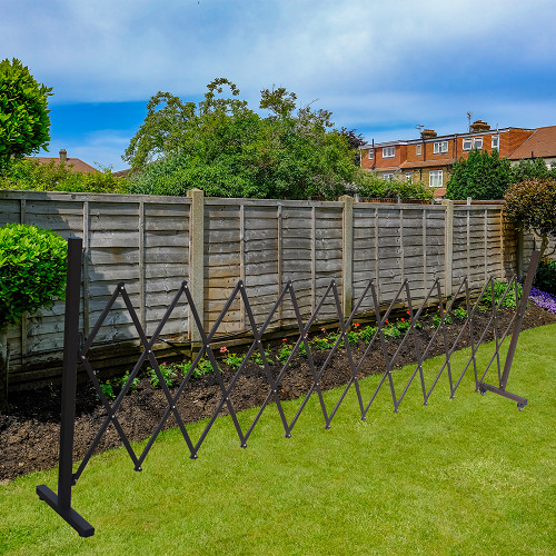 Lojok 126/201×15.2×40.6 inches Aluminum Portable Barricade Gate with Casters