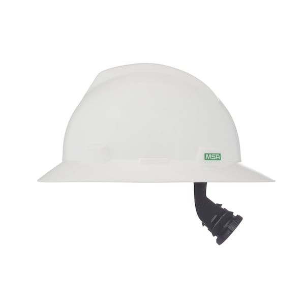 Msa Safety 475369 V-Gard Full Brim Hard Hat, Slotted, Type 1, Class E, Fas-Trac