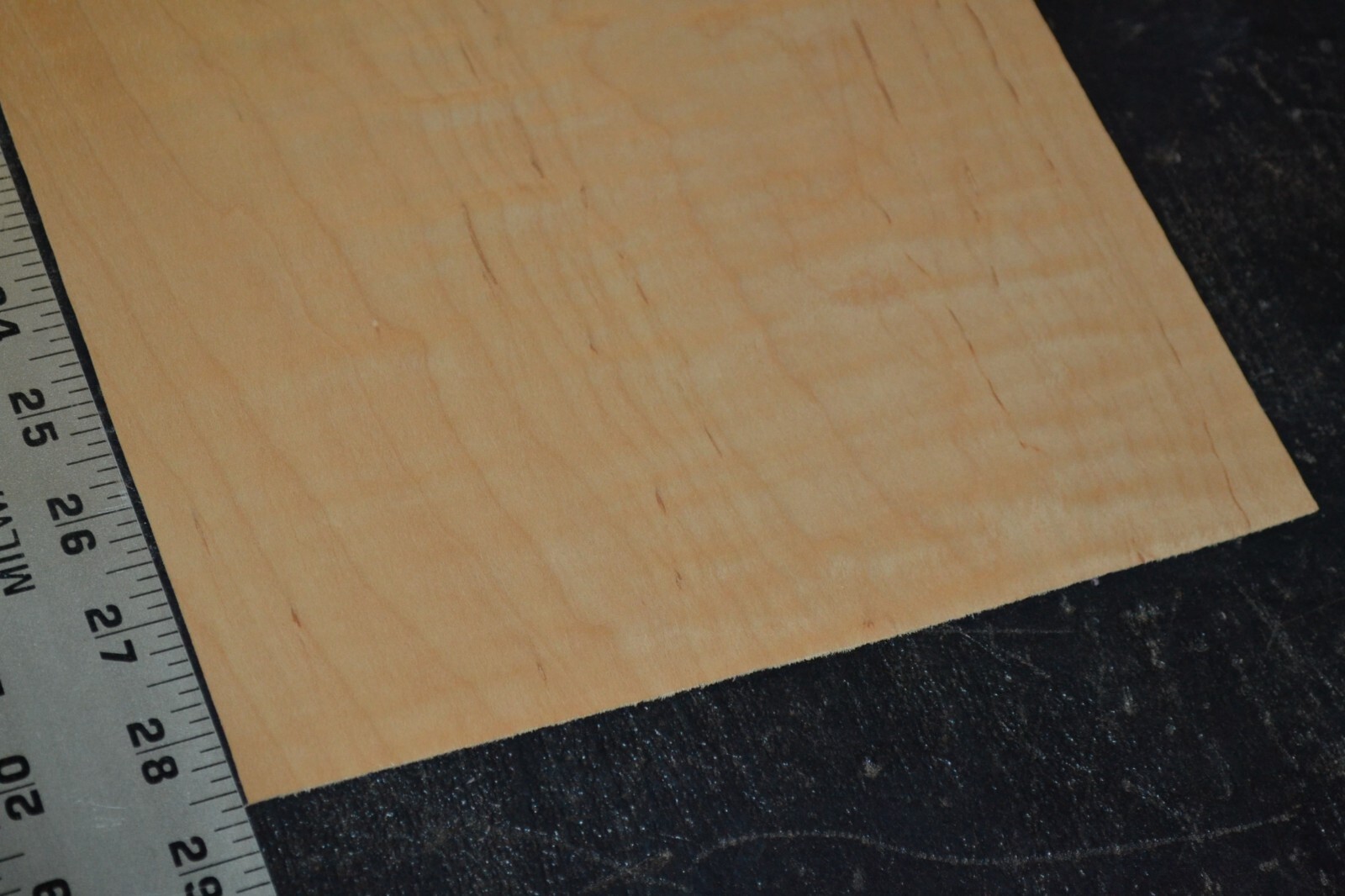 Flame Maple Raw Wood Veneer Sheet 9 x 29 inches 1/42nd 4671-76