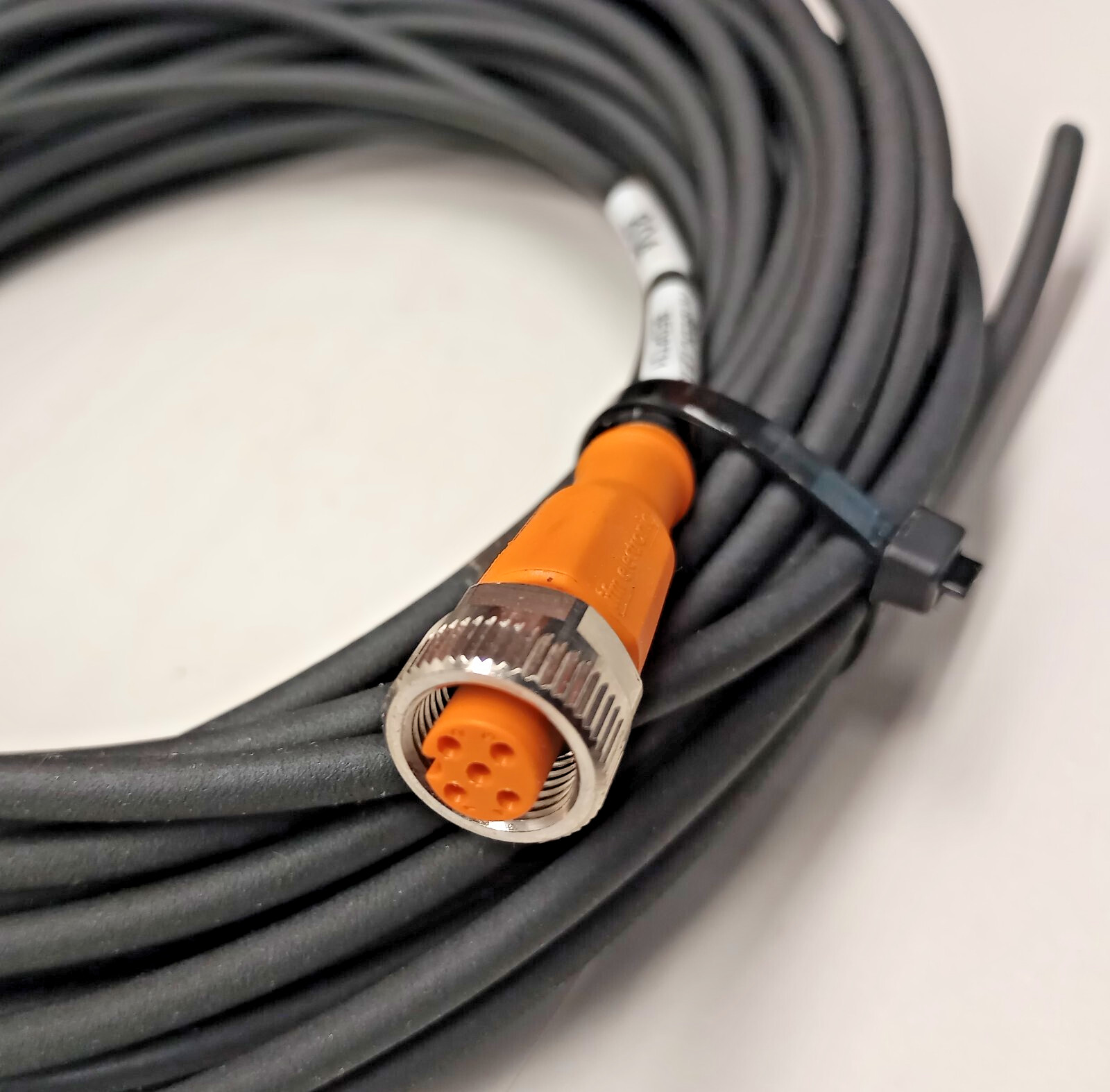 IFM Efector EVC629 Used Cable Single Ended Cordset M12 Female to Pigtail 20m 5-w